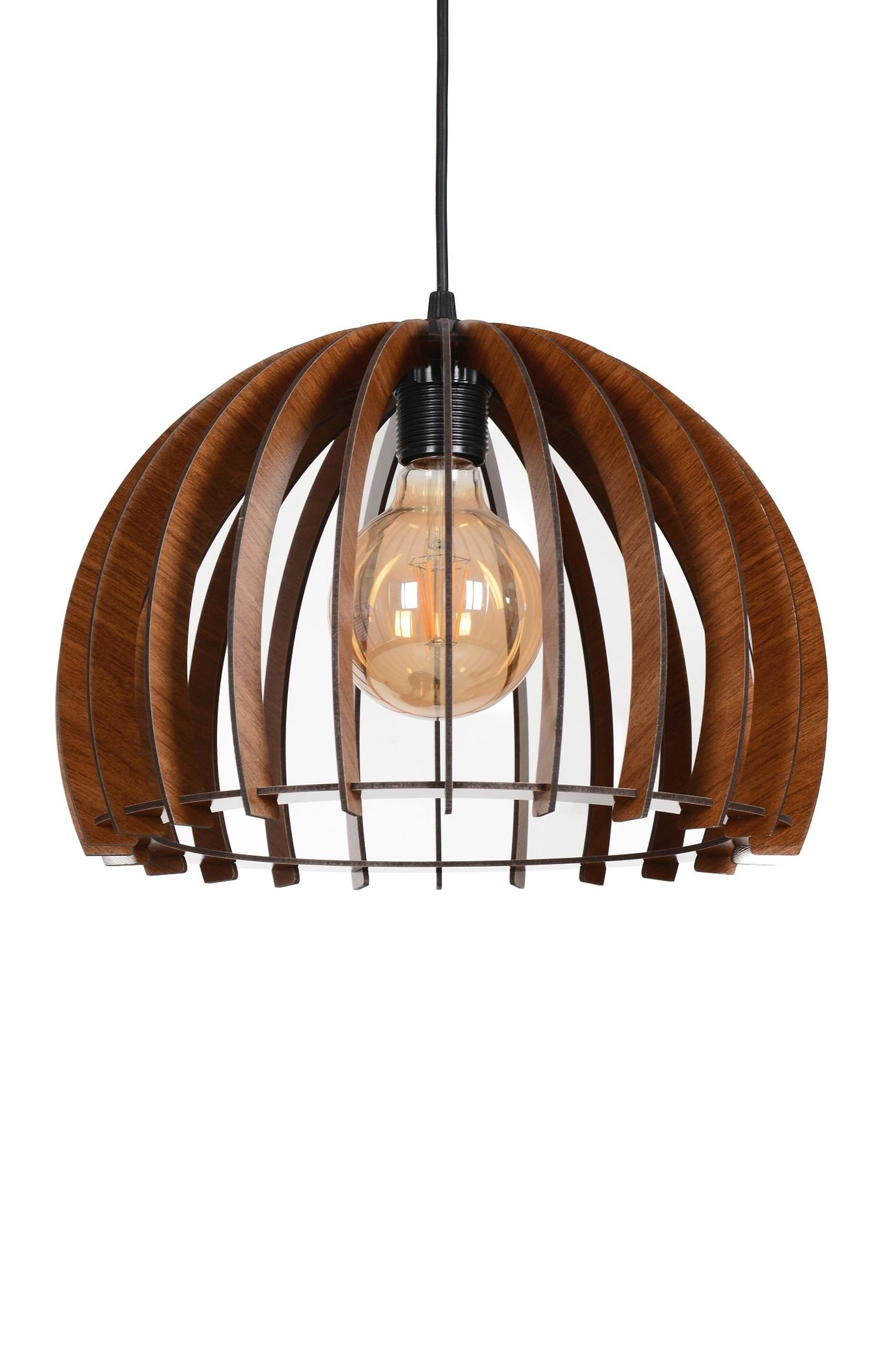 Luxel Avize Letoon AV19 lampa wisząca lampa sufitowa E27 lampa wewnętrzna lampa sufitowa lampa wisząca orzech włoski