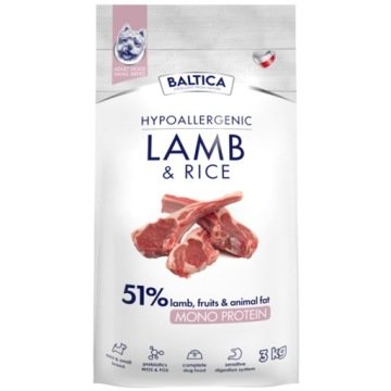 Baltica Hypoallergenic Lamb & Rice XS/S 3kg Sucha karma dla psa