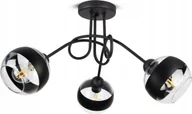 Lampy sufitowe - Lampa Wisząca Sufitowa Żyrandol Czarna Szklane Black Belt Kule PE3 LED E27 - miniaturka - grafika 1