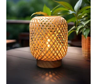 Solight WO3107 - LED Dekoracyjna lampa stołowa LED/2xAAA rattan - Lampy stojące - miniaturka - grafika 1