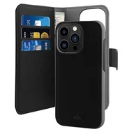 Etui i futerały do telefonów - Etui PURO Wallet Detachable 2w1 do iPhone 14 Pro Czarny - miniaturka - grafika 1