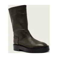 Botki damskie - Calvin Klein Skórzane botki - miniaturka - grafika 1