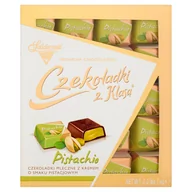 Bombonierki i czekoladki - Solidarność - Czekoladki mleczne z alkoholizowanym kremem o smaku pistacjowym - miniaturka - grafika 1