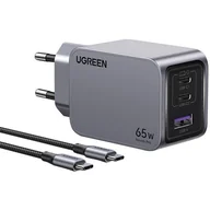 Ładowarki do telefonów - Ładowarka sieciowa Ugreen Nexode Pro USB + 2x USB-C 65W Czarna - miniaturka - grafika 1