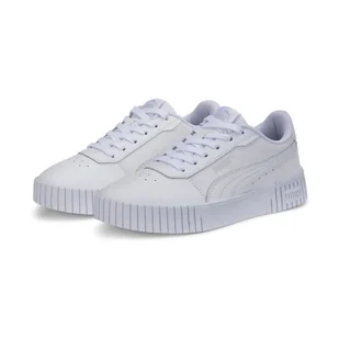 Młodzieżowe sneakersy Carina 2.0 PUMA White Silver Gray - Buty trekkingowe damskie - miniaturka - grafika 1