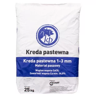 Kreda pastewna dla drobiu gruboziarnista frakcja 1-3 wapno dla kur 25 kg - Karma dla ptaków - miniaturka - grafika 1