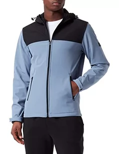 JACK & JONES Męska kurtka softshellowa z kapturem, flint stone, L - Kurtki męskie - miniaturka - grafika 1