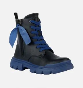 GEOX JUNETTE BOTKI DZIEWCZĘCE CZARNE Z ZAMKIEM 35 Ż5F - Botki damskie - miniaturka - grafika 1