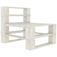 Ławki ogrodowe - Biała sofa ogrodowa z palet drewnianych Z4-H38 - miniaturka - grafika 1