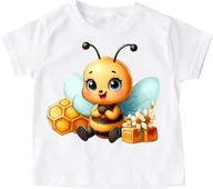 Koszulki dla dziewczynek - Koszulka z pszczołą dla dziecka na dzień pszczoły pszczoła5 - miniaturka - grafika 1