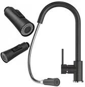 Baterie kuchenne - Bateria Kuchenna Wyciągana Wylewka Libra Granit - miniaturka - grafika 1