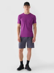 Męskie spodenki treningowe 4F x Robert Lewandowski RL9SAW24TFSHM1007 - granatowe - Spodnie sportowe męskie - miniaturka - grafika 1