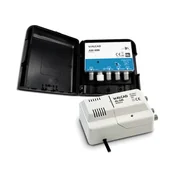 Wzmacniacze antenowe - Alcad Zestaw KIT BO-696 12V 32dB UHF+VHF/FM+SAT - miniaturka - grafika 1