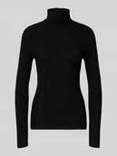 Swetry damskie - Bluzka z długim rękawem o kroju slim fit z mieszanki wiskozy model ‘Dolli’ - miniaturka - grafika 1