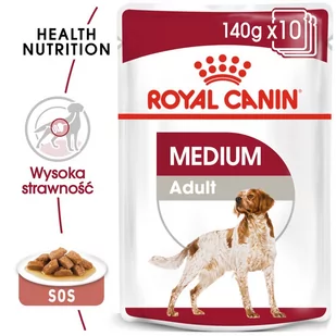 Royal Canin Medium Adult 10x140g 23368-uniw - Mokra karma dla kotów - miniaturka - grafika 1