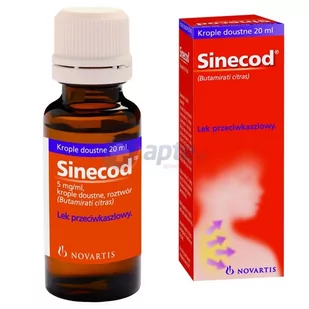 Sinecod 5mg/ml krople 20ml - Przeziębienie i grypa - miniaturka - grafika 1
