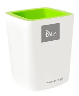 Tetis, Przybornik na długopisy biało-zielony - Przyborniki na biurko - miniaturka - grafika 1
