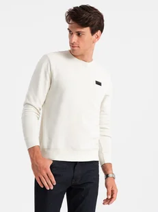 Nierozpinana bluza męska dresowa kremowa V2 OM-SSNZ-0136 L - Bluzy męskie - miniaturka - grafika 1