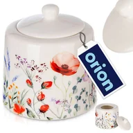 Cukiernice - CUKIERNICZKA PORCELANOWA CUKIERNICA POJEMNIK NA CUKIER BIAŁA MAKI 320 ML ORION 155405 - miniaturka - grafika 1