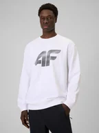 Bluzy męskie - Bluza dresowa nierozpinana bez kaptura męska 4F 4FRAW25TSWSM2493-10S Biały L - miniaturka - grafika 1