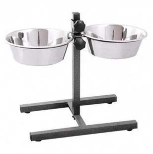 Barry King Barry King Stojak regulowany do misek 4,7L metaliczny - Miski dla psów - miniaturka - grafika 2
