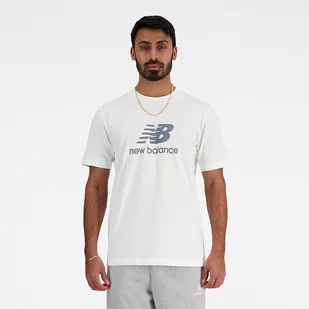 Koszulka męska New Balance MT41502WT  biała - Koszulki męskie - miniaturka - grafika 1