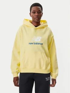 New Balance Bluza WT51501 Żółty Oversize - Bluzy damskie - miniaturka - grafika 1