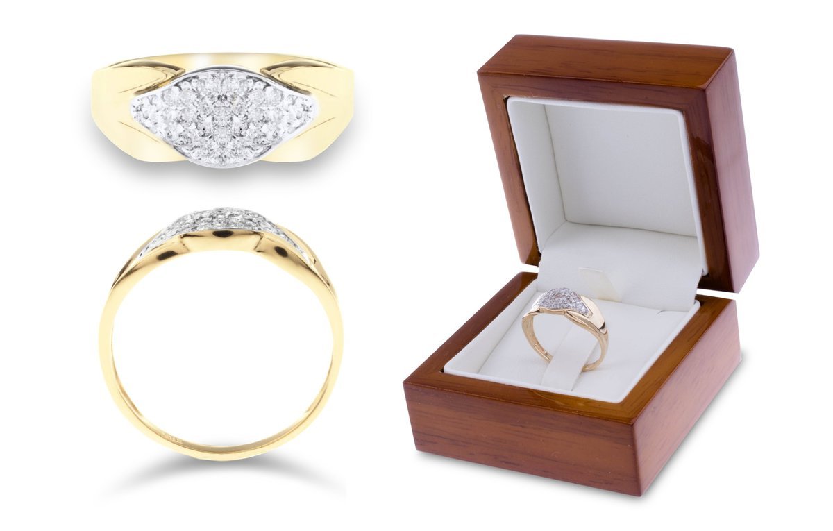 ZŁOTY PIERŚCIONEK ZŁOTO CYRKONIA 333 CN96 R:30