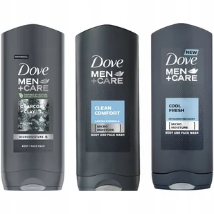 Dove Men Care Clean Comfort Żel Prysznic 3 x 400ml - Kosmetyki do kąpieli - miniaturka - grafika 1