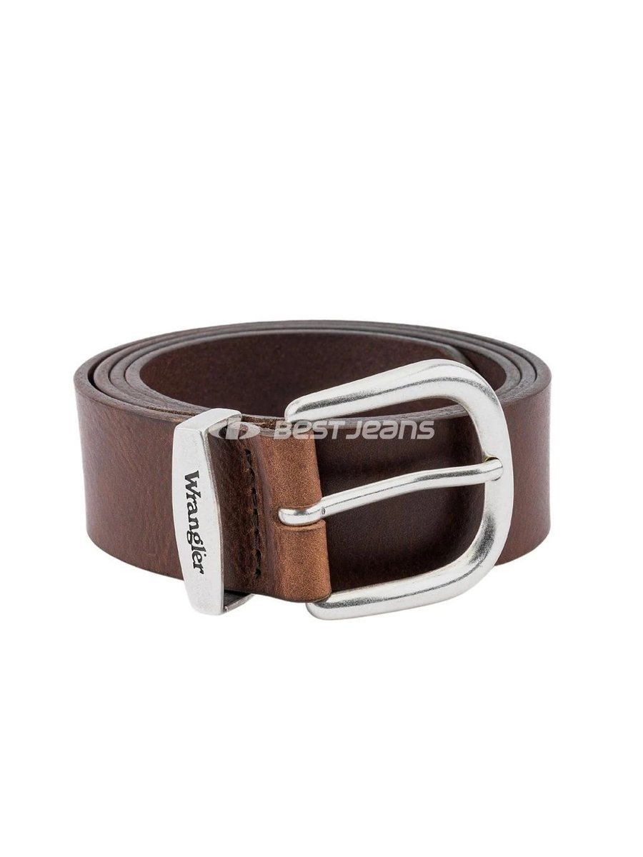 cinture męskie wrangler 112352692 easy brązowy