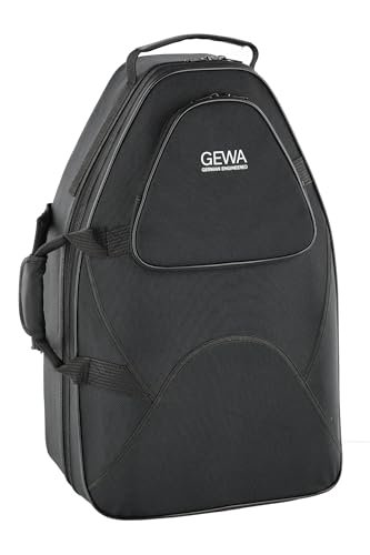 GEWA Waldhorn walizka Synphony do klaksonu leśnego ze zdejmowaną końcówką, tkanina nylonowa, rdzeń z włókna szklanego, w zestawie pasek do plecaka, indywidualnie regulowane wyposażenie wnętrza, torba
