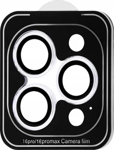 Osłona Szkło Hartowane 9h Na Obiektyw Aparat Do Iphone 16 Pro / 16 Pro Max - Biały / Cppaip16pm02 - Szkła hartowane na telefon - miniaturka - grafika 1