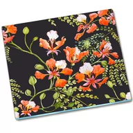 Deski do krojenia - Płyta szkło na indukcję Egzotyczne kwiaty 60x52 cm cm - miniaturka - grafika 1
