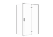 Kabiny prysznicowe - Kabina prysznicowa Cersanit Larga 120x90x195 prostokątna prawa chrom transparentne S601-316 - miniaturka - grafika 1