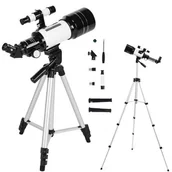 Teleskopy - Teleskop Astronomiczny Luneta Optyczna GENETIC OPTIC F300/70M 15-150x + Duży Statyw + Akcesoria. - miniaturka - grafika 1