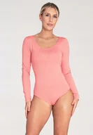Odzież ciążowa - Dopasowane body damskie - body damskie koralowe - M1038 rozmiar XL - miniaturka - grafika 1