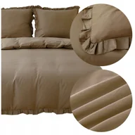 Pościel - Pościel BAWEŁNIANA 160x200 3 części poszewki 70x80 falbany klasyczna LYNDA - miniaturka - grafika 1