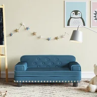 Meble do sypialni - vidaXL Sofa dla dzieci, niebieska, 70x45x30 cm, aksamit - miniaturka - grafika 1