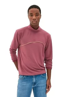 Trendyol Męska bluza ze stójką, jednokolorowa, regularna bluza, Fioletowy, S - Bluzy męskie - miniaturka - grafika 1