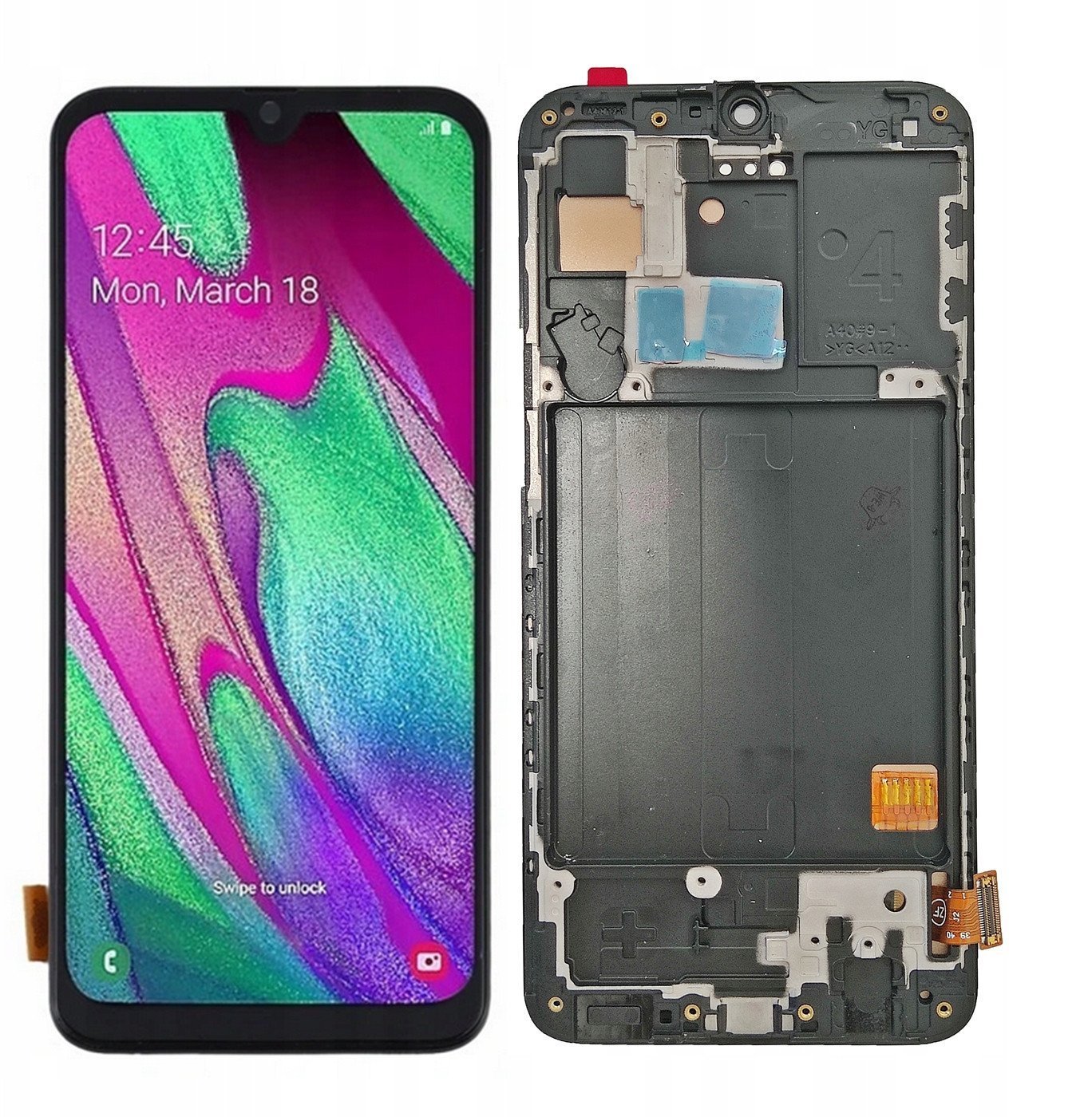 WYŚWIETLACZ EKRAN LCD DO TELEFONU SAMSUNG A40 INCELL RAMKA