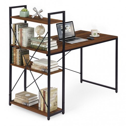 ModernHome Biurko komputerowe metalowe 120x60 cm