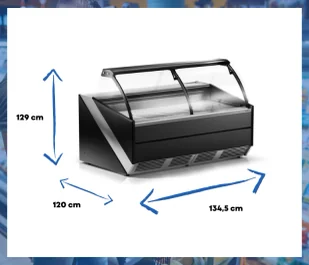 Lada chłodnicza  model L-S 135/120 RAPA (1345 mm) - Szafy i witryny chłodnicze - miniaturka - grafika 3