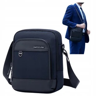 SASZETKA BIZNESOWA MĘSKA niebieska miejska na ramię wodoodporna do pracy - Nerki SASZETKA BIZNESOWA MĘSKA niebieska miejska na ramię wodoodporna do pracy - Nerki - miniaturka - grafika 1