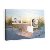 Tablice i flipcharty - Kolorowy Organizer - Tablica Korkowa z Pinezkami - Zachód słońca na plaży 60x40 cm - miniaturka - grafika 1
