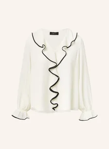 S.Oliver Black Label Bluzka Z Wolantami beige - Bluzki damskie - miniaturka - grafika 1