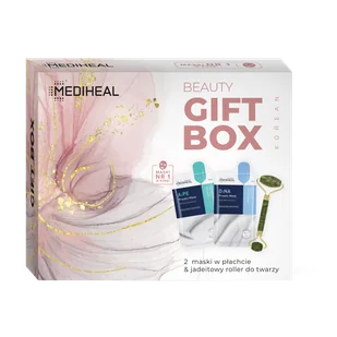 Mediheal Beauty Gift Box - 2 Maski w płachcie + Roller Jadeitowy do masażu twarzy - Zestawy kosmetyków damskich - miniaturka - grafika 1
