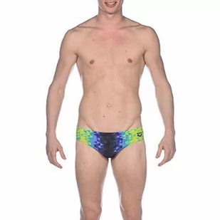ARENA Arena męskie slipy kąpielowe Triangel Prism wielokolorowa Green Multi-navy 7 - Kąpielówki męskie - miniaturka - grafika 1