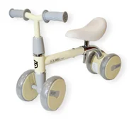 Rowerki biegowe - Rowerek biegowy jeździk roczek dwa lata regulacja kierownicy siodła jeździk Eli żółty ecru - miniaturka - grafika 1