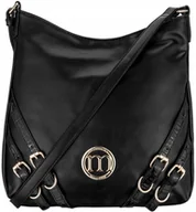 Torebki damskie - TOREBKA Damska Czarna LISTONOSZKA MONNARI DU��A Pojemna D��ugi Pasek - miniaturka - grafika 1