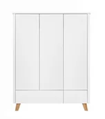 Szafy i szafki dla dzieci - Szafa trzydrzwiowa biała zara - miniaturka - grafika 1